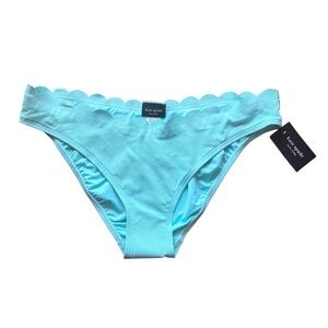 Kate Spade High Cut Bikini Bottoms. NWT. Teal color